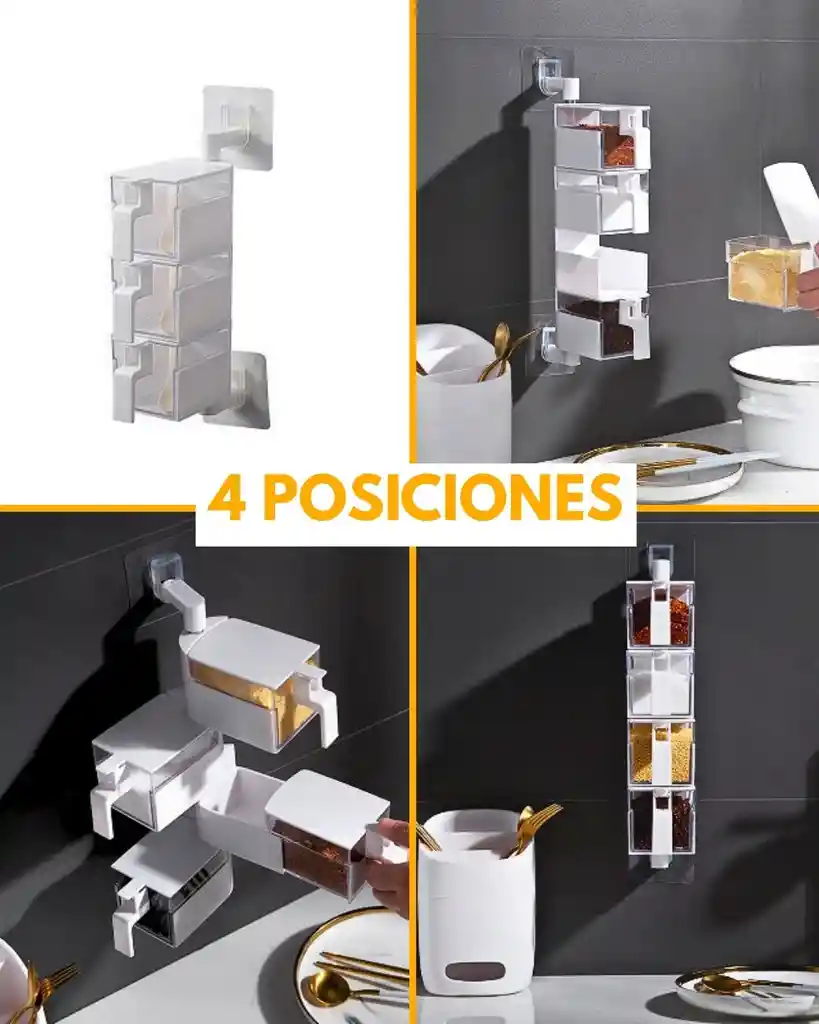 Condimentero Organizador De Especias 4 En 1
