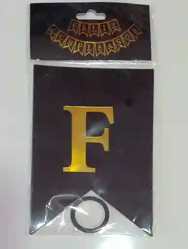 Banderín Fiesta Feliz Cumpleaños Negra Con Letra Dorada