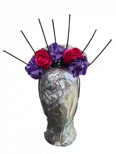 Diadema Catrina Flores Colores De Seda Cosplay Halloween