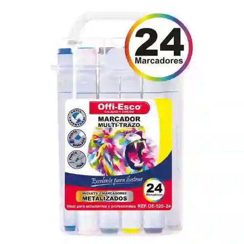 Marcador Doble Punta Offi Esco - X24