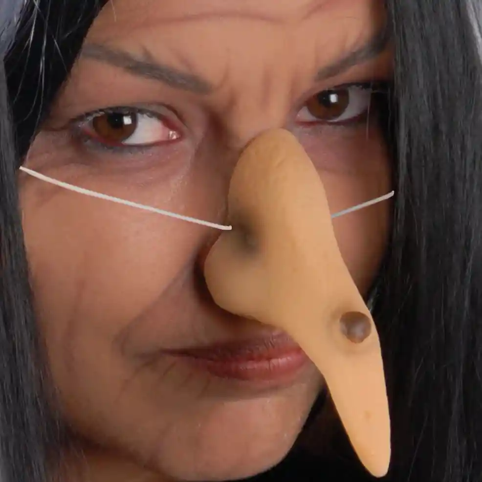 Nariz De Bruja Con Verruga – Accesorio Para Disfraz 🎃