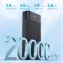 Power Bank 20000mah Bateria Portatil Con 2 Puertos De Usb Pantalla Led 1hora Gar117