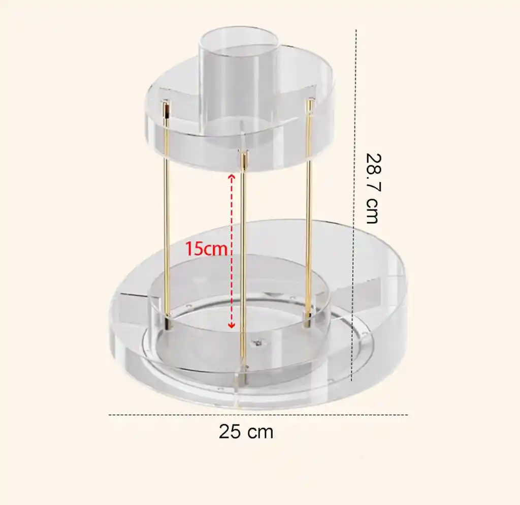 Organizador De Maquillaje Y Cosméticos Giratorio 360’