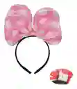 Diadema Balaca Con Luz Minnie Mouse Rosado Disfraz Halloween