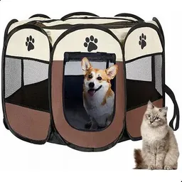 Corral Plegable Para Perro Y Gato Casa Jaula Tienda Portátil 73x43 Cm