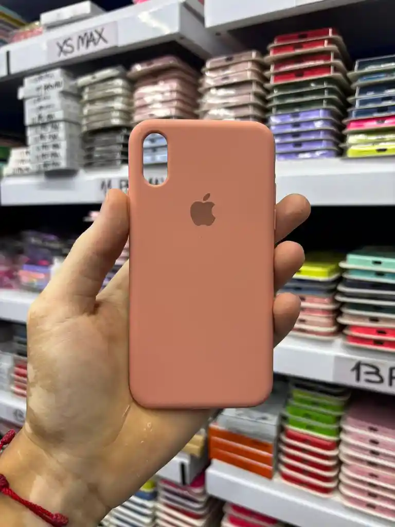 Iphone X / Xs | Color Rosa Zapote | Silicone Case | Rigido | Carcasa Protectora | Antihumedad