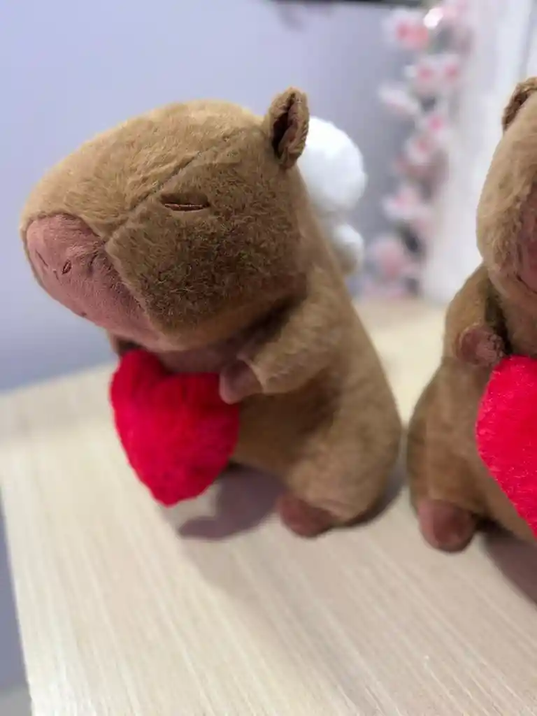 Capibara Corazón Con Alitas 30 Cm