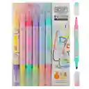 Resaltadores Doble Punta X6 Color Lanying