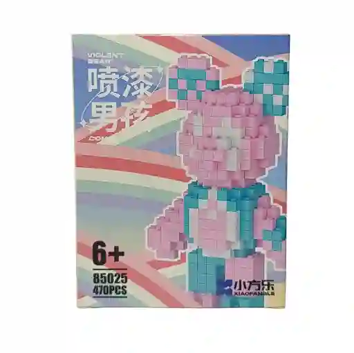 Lego Figura Mediano Oso Rosa Abstracto