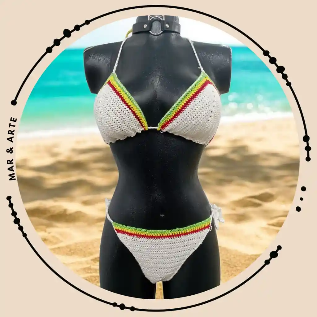 Traje De Baño Rasta Blanco