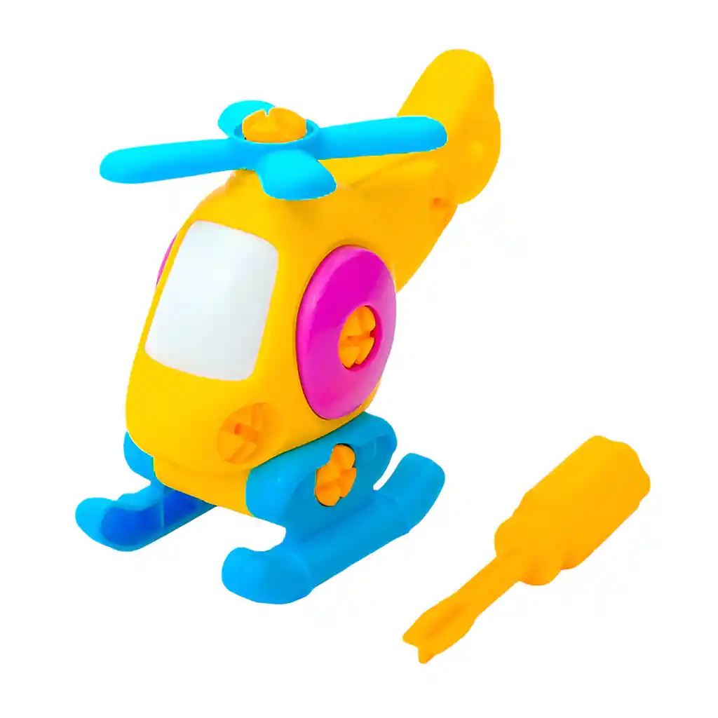 Helicoptero Figura Armable + Destornillador Juguete