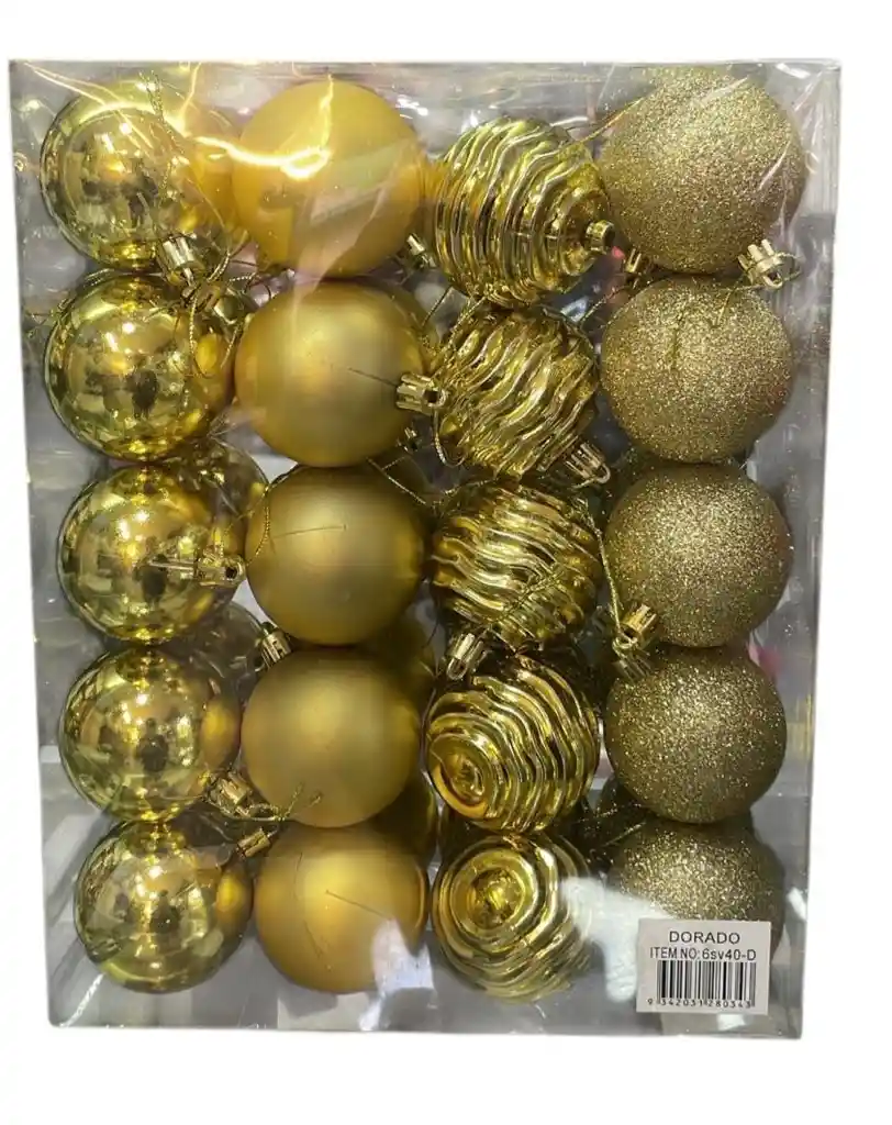 Bolas De Navidad 6 Cm X 40 Unidades Bolas Navideñas Decoracion Navideña