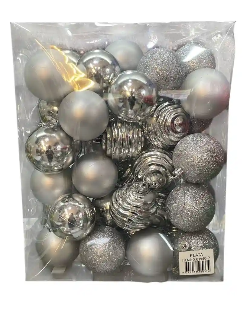 Bolas De Navidad 6 Cm X 40 Unidades Bolas Navideñas Decoracion Navideña