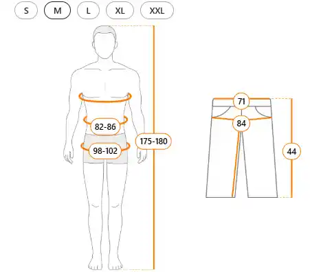 Licra Natación Gris / Rojo Talla M