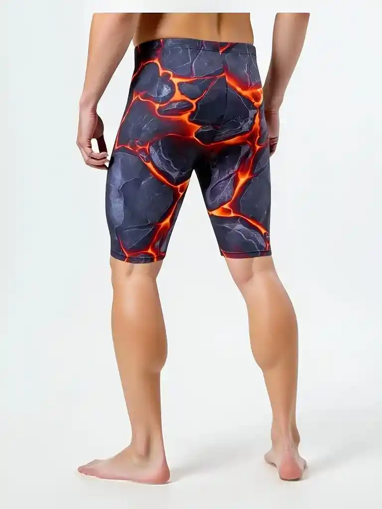 Licra Natación Gris / Rojo Talla M