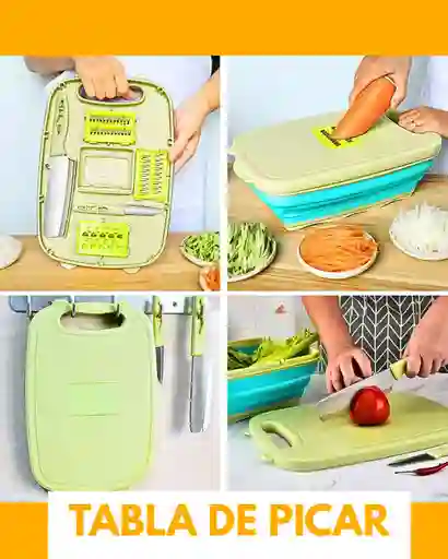 Tabla De Cocina Plegable 7 En 1 Con Colador Y Escurridor Integrado – Multifuncional Y Compacta