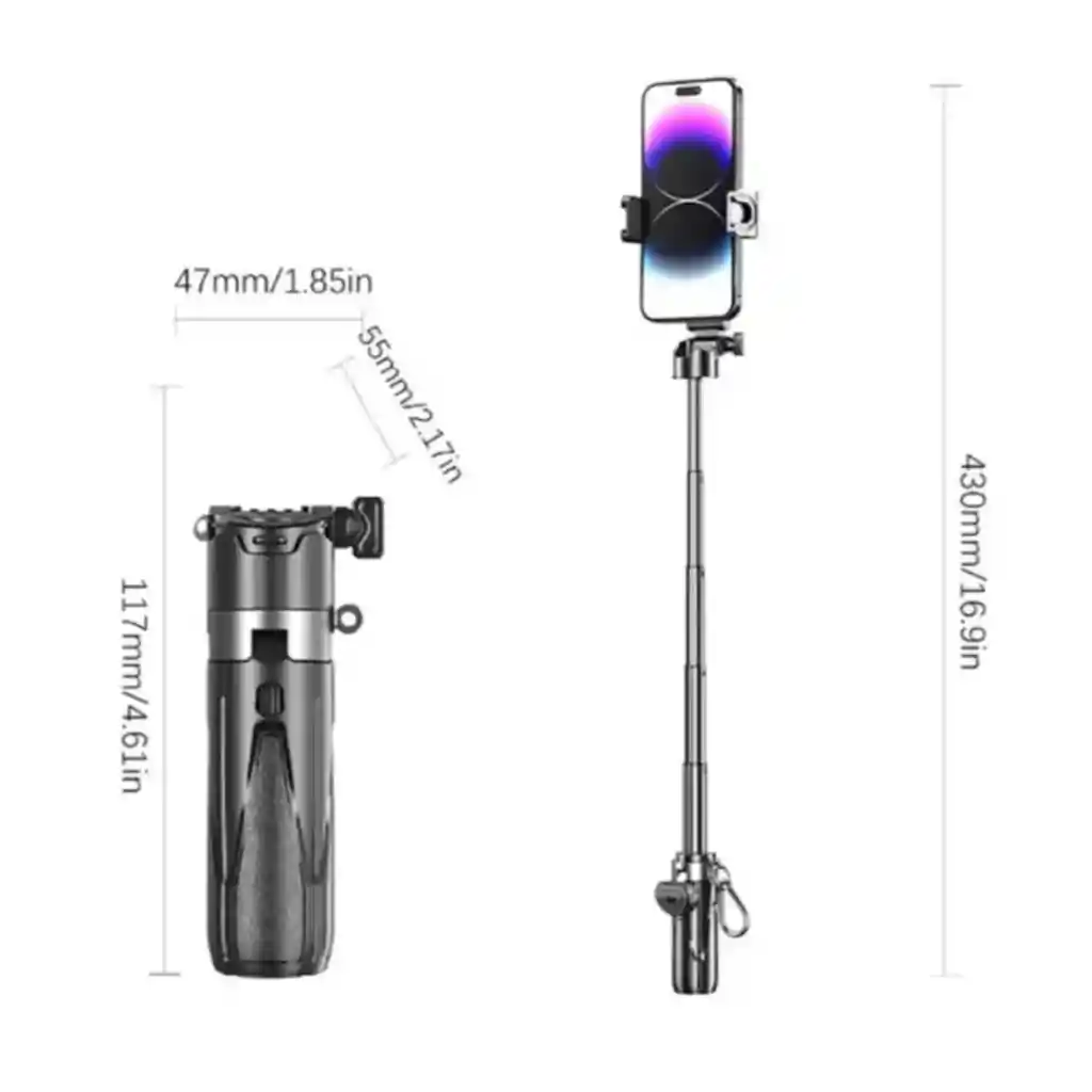 Trípode, Monópode, Palo Selfi Pequeño Portátil P15 Mini