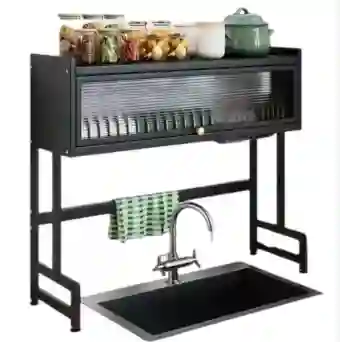 Organizador Y Escurridor De Platos Loza Con Tapa Premium