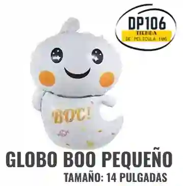 Globo Fantasma Boo Metalico Pequeño Halloween