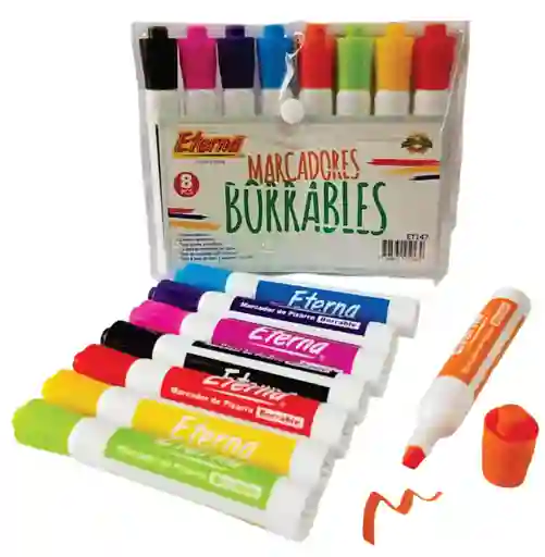 Marcador Borrable X8 Unidades Eterna