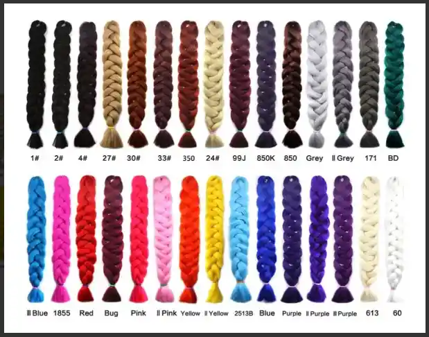 Kanekalon Pelo Sintético Trenzas Africanas Color