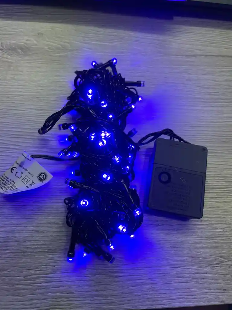 Luces De Navidad X 100 Bombillos Cable Verde Luz 7 Metros Aproximadamente Luces Navideñas Luces Para Navidad Luces De Navidad Luz De Navidad Decoracion Navideña