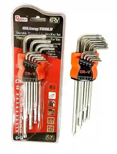 Juego De Llaves En Acero Tipo Torx X 9piezas
