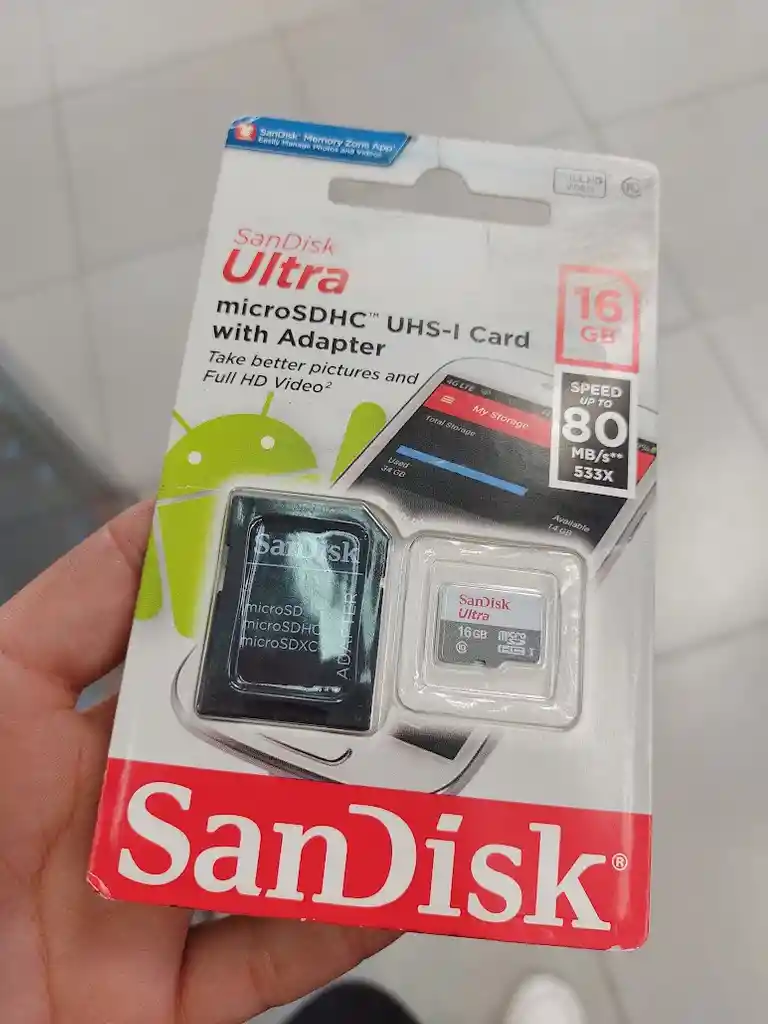 Tarjeta De Memoria Micro Sd 16 Gb Sandisk