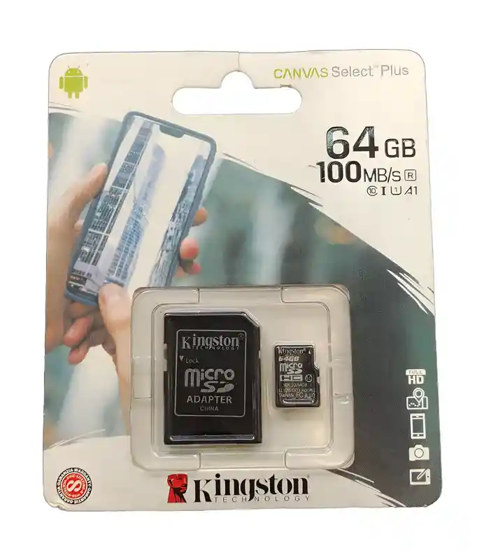 Tarjeta De Memoria Micro Sd 64 Gb Kingston Canvas Select Plus