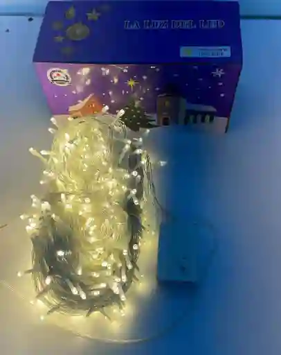 Luces De Navidad X 500 Bombillos Cable Blanco Luz Calida 35 Metros Aproximadamente Luces Navideñas