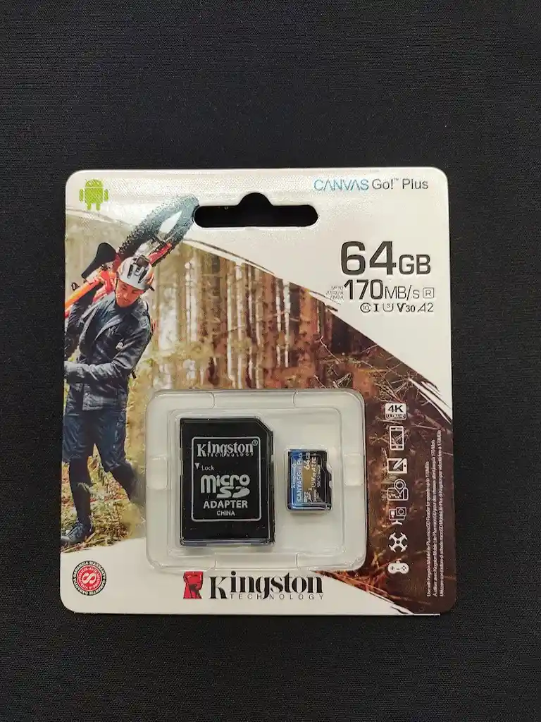 Tarjeta De Memoria Micro Sd 64 Gb Kingston Canvas Go Plus