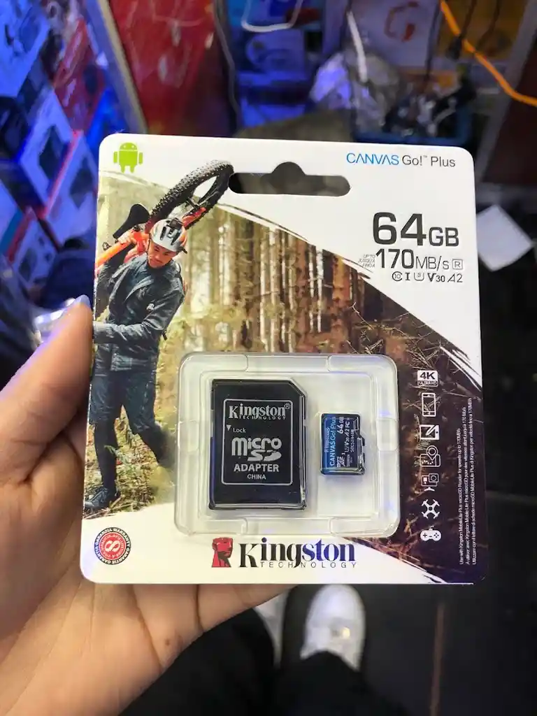 Tarjeta De Memoria Micro Sd 64 Gb Kingston Canvas Go Plus
