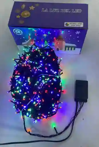 Luces De Navidad X 1000 Bombillos Cable Verde Luz De Colores 65-70 Metros Aproximadamente Luces Navideñas
