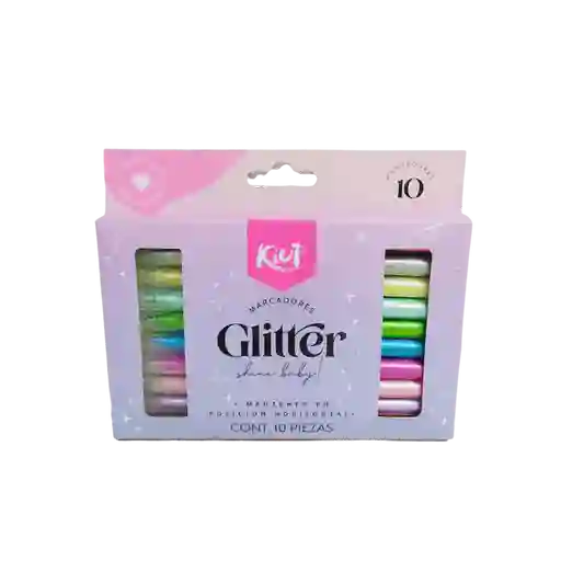 Marcadores Glitter X10 Kiut