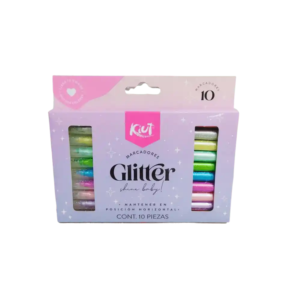 Marcadores Glitter X10 Kiut