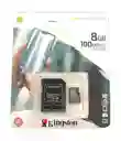Tarjeta De Memoria Micro Sd Con Adaptador 8 Gb Kingston