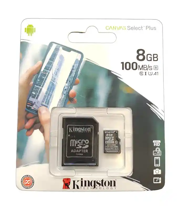 Tarjeta De Memoria Micro Sd Con Adaptador 8 Gb Kingston