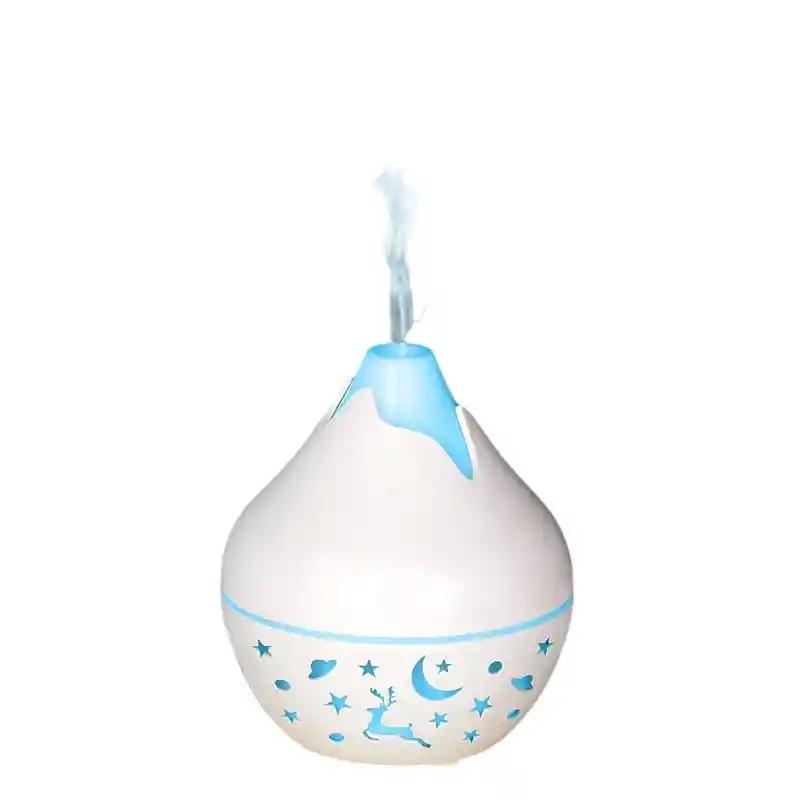 Humidificador Difusor Blanco Brillante Con Luces Estilo 1 Aromatizante