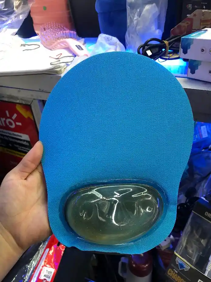 Mouse Pad Ergonomico Azul Claro