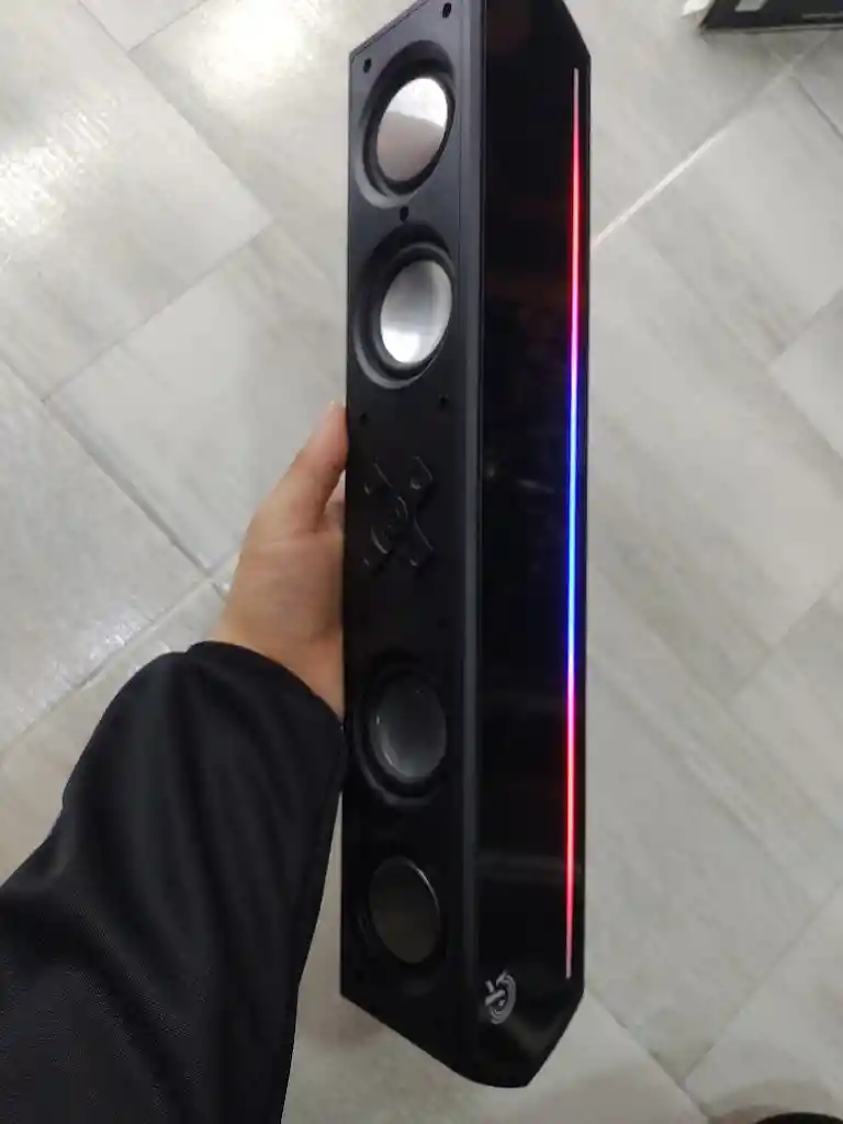 Barra De Sonido Parlante Negro Inalámbrico Con Luces