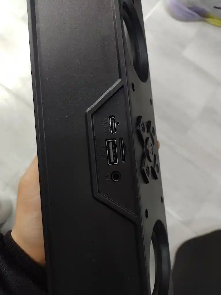 Barra De Sonido Parlante Negro Inalámbrico Con Luces