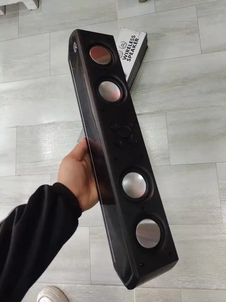 Barra De Sonido Parlante Negro Inalámbrico Con Luces