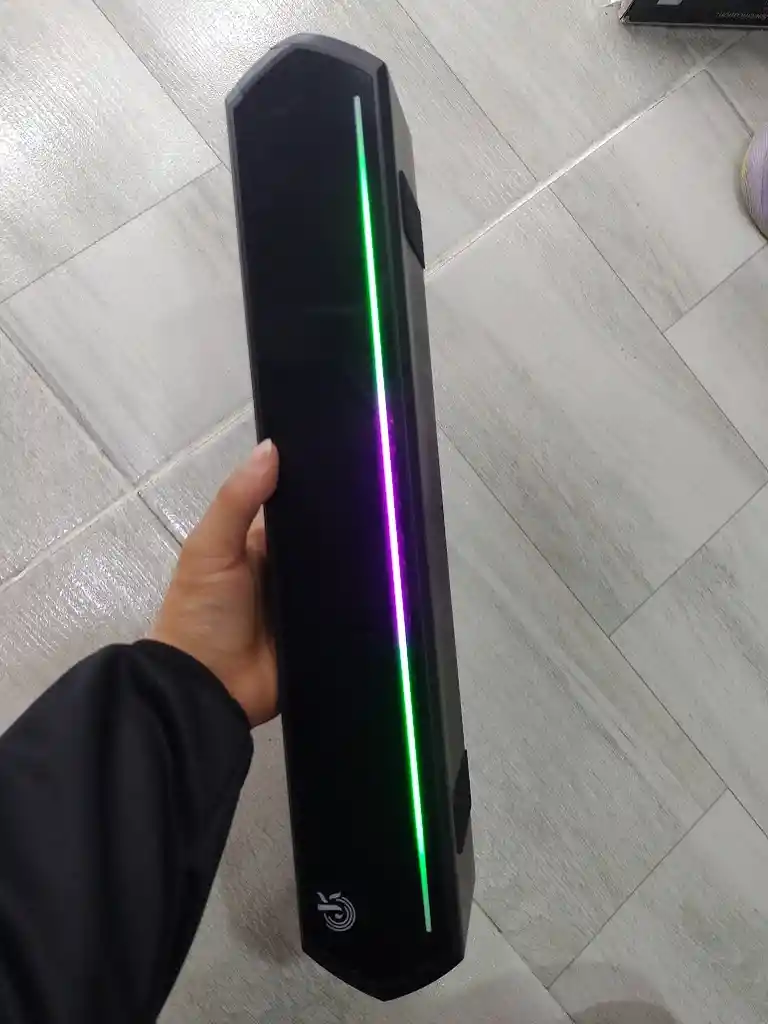 Barra De Sonido Parlante Negro Inalámbrico Con Luces