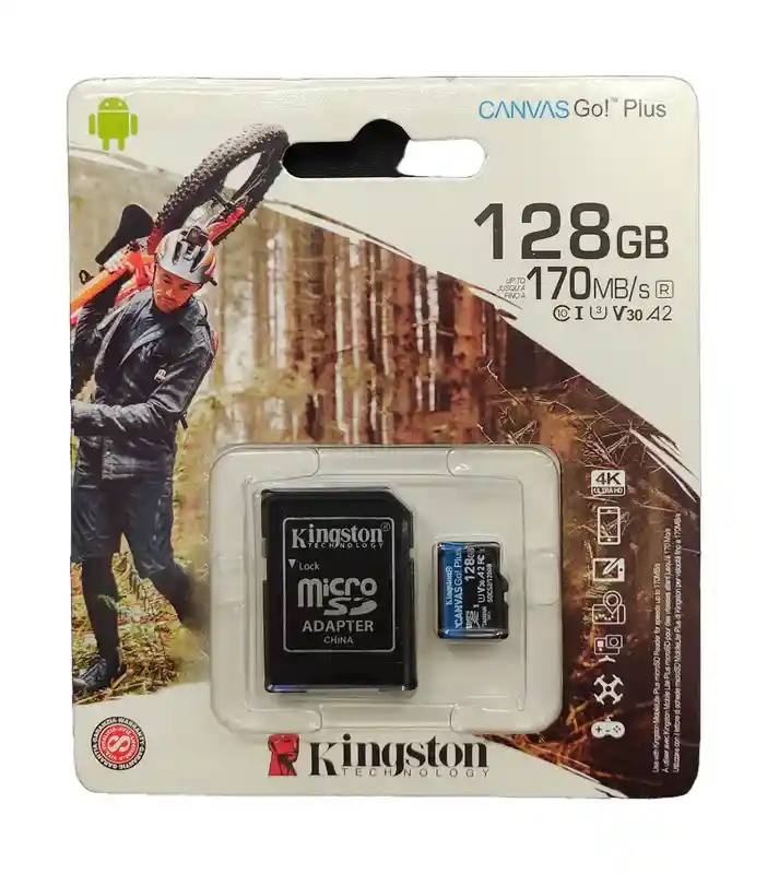 Tarjeta De Memoria Kingston Micro Sd Con Adaptador 128 Gb