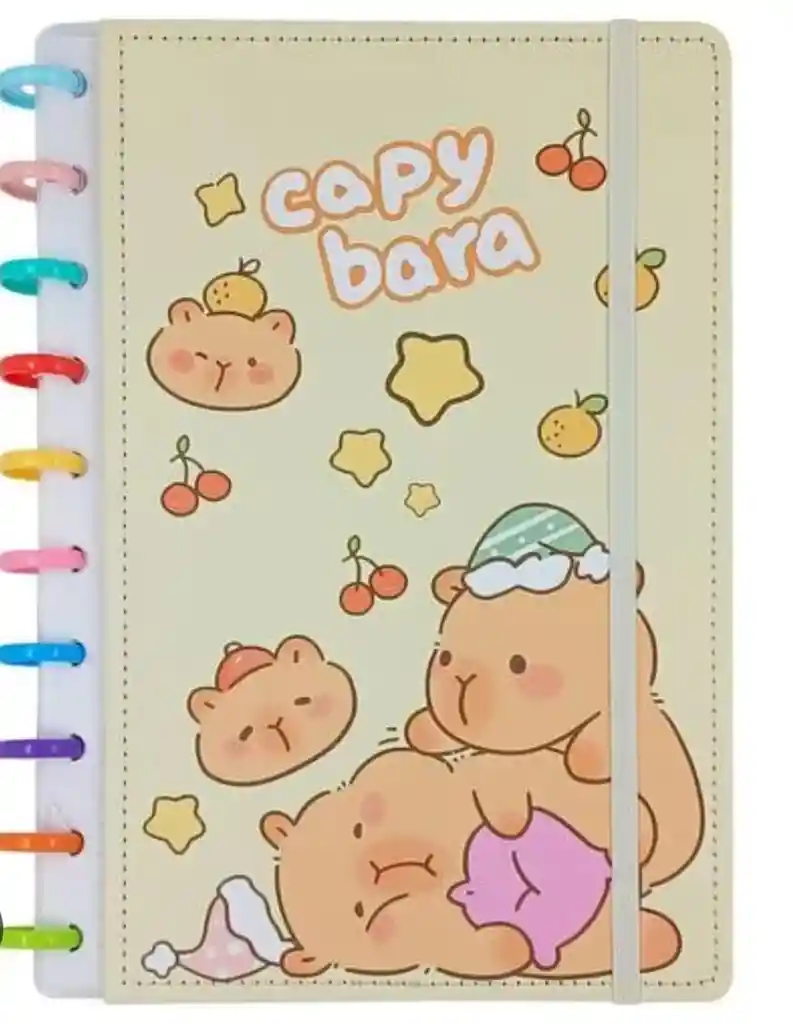 Agenda Anillos Rayada Capibara