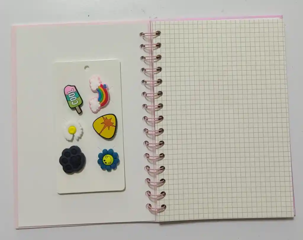 Agenda Argollada Cuadrados Color Rosa