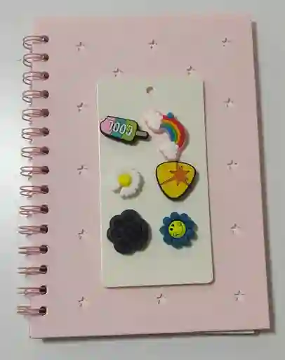 Agenda Argollada Cuadrados Color Rosa