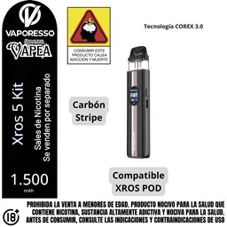 Dispositivo Vaporesso Xros 5 Kit Carbon Stripe