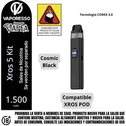 Dispositivo Vaporesso Xros 5 Kit Cosmic Black