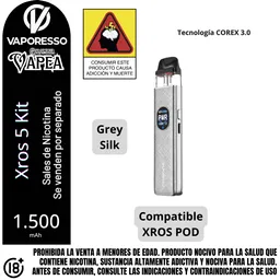 Dispositivo Vaporesso Xros 5 Kit Grey Silk